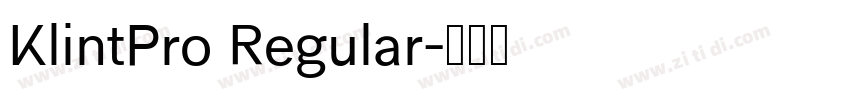 KlintPro Regular字体转换 KlintPro Regular字体转换